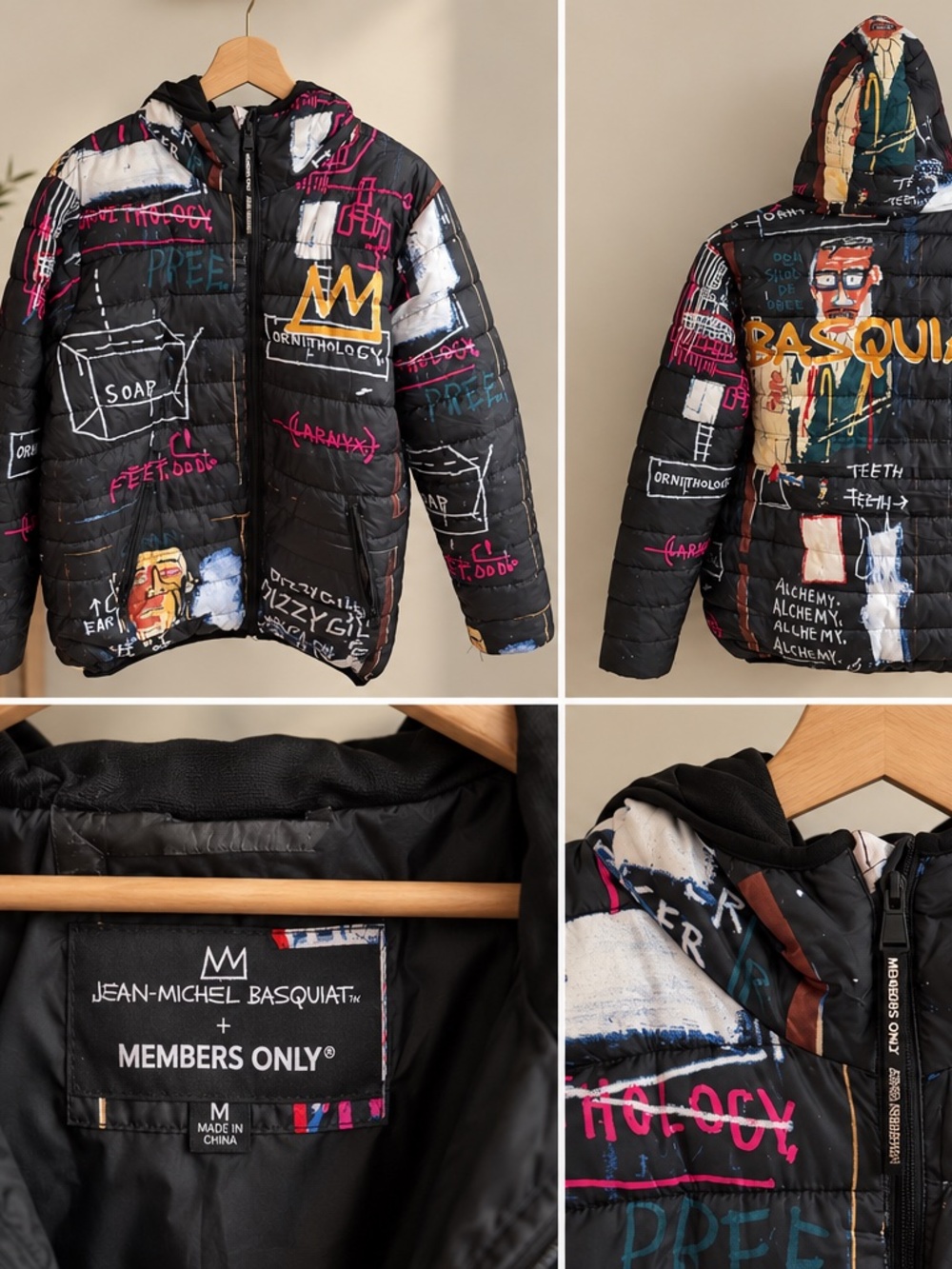 MEMBERS ONLY X MICHEL BASQUIAT LIMITED EDITION ALCHEMY PUFFER